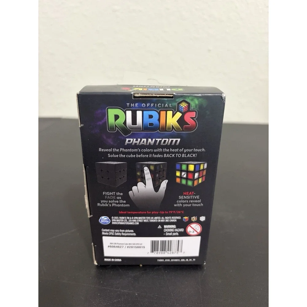 NEW Rubik's Phantom 3x3x3 Heat-Sensitive Color Reveal Cube/Twist Puzzle